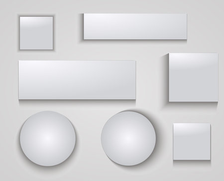 Shadows set isolated on transparent background. Vector templateのイラスト素材