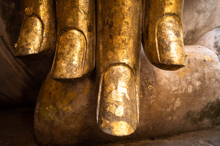 Wat Si Chum outside in old city of Sukhothai Thailandの写真素材
