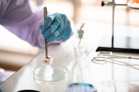 Lab working chemical testing medical,Colored liquidsの写真素材