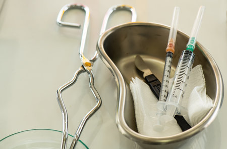 Lab working chemical testing medical,Colored liquidsの写真素材