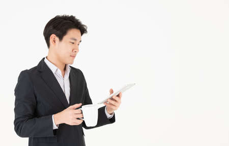 Asian businessman and emotionsの写真素材