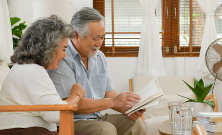 Senior couple that need to look after each other without children and grandchildren to attention.の写真素材