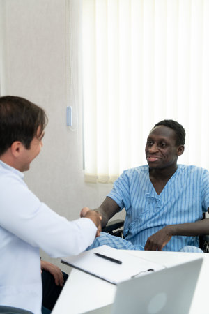 An accident patient is admitted to the emergency room of the International Hospital. Cried in pain...