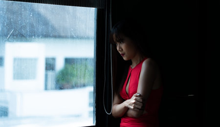 A young woman who has been a victim of human trafficking Must be in a state of fear, depression,...