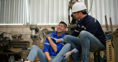 Working in a large industrial facility with heavy materials and machinery. Safety considerations are...