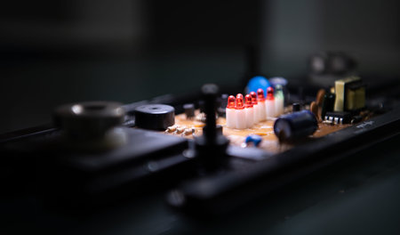 A small circuit board to be installed in a robotic hand. to serve as an intermediary for receiving...