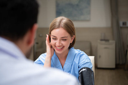 The doctor did a daily check-up and talked about the serious illness that had happened to the girl....