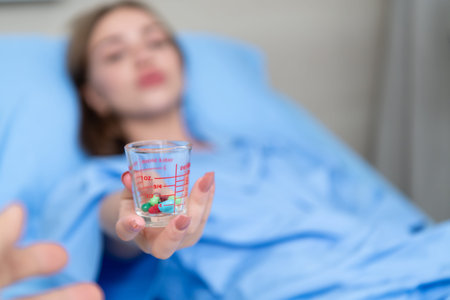 When a patient needed to be hospitalized, the doctor gave them medicine. Before going to bed
