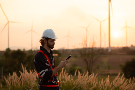 Engineers working on wind farms for renewable energy are responsible for maintaining large wind...