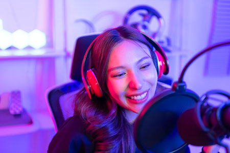 Professional gamers talk about gaming techniques for amateur gamers. to develop skills fasterの写真素材