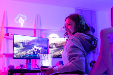 When the game is over, Emotions will be nauseous that is typical for inexperienced gamers.の写真素材