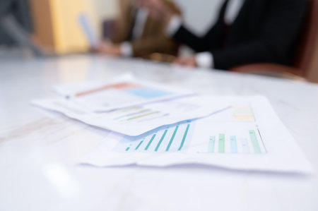 Information online or confidential information on company documents It is important and necessary for the new generation of business people. that must be used for consideration and decision makingの写真素材