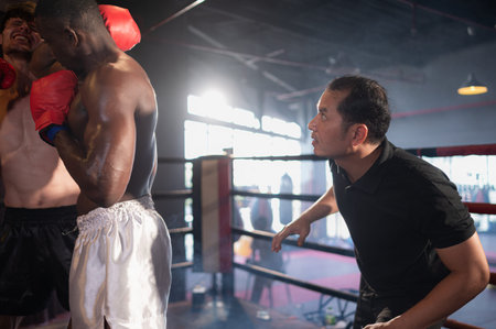 The boxing referee must watch the brewing of both boxers on the stage. Keep banning and checking the...