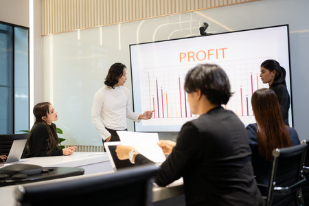 Business people having a meeting and present in a conference room at the office. Business meeting concept.の写真素材