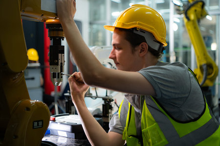 Technician who maintains a small robot arm the operation of a small robot arm used in industry is...
