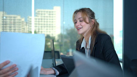 Portrait of businesswoman thinking and finding a good way to make a business plan