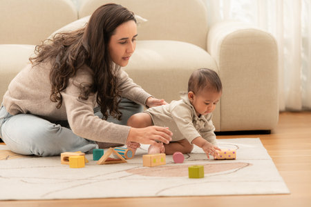 Parents and children relax during their holiday at home
