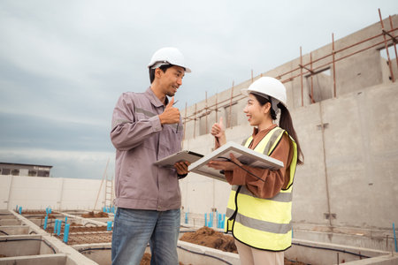 Engineers and architecture inspect and supervise the construction of building walls and foundations...