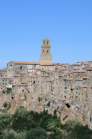 The beautiful town Pitigliano in Tuscanyのeditorial素材