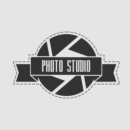 Photo studio in vintage style. Can be used for  photo studio, and web design.のイラスト素材