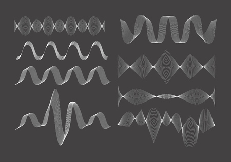 Set of vector sound waves.のイラスト素材