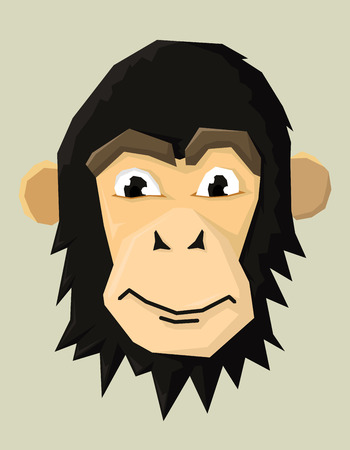 Vector illustration of a Monkey. Design Concept of a New Year 2016 Symbolのイラスト素材
