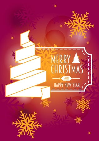 Merry Christmas and happy new year template of Card or invitation.のイラスト素材
