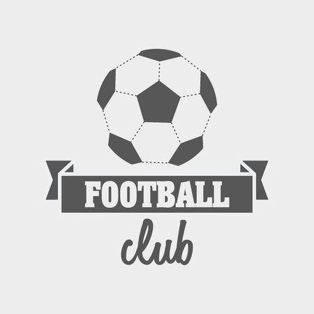 Football or soccer club   template with ball on white backgroundのイラスト素材