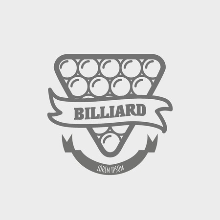 Vintage billiard label, emblem , Can be used for design posters, flyers or cardsのイラスト素材