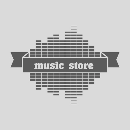 Music Store   Template Design Vector. Can be used for design posters, flyers or cardsのイラスト素材