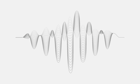 Music digital equalizer. Vector halftone sound wave illustration isolated on white backgroundのイラスト素材
