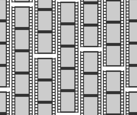 Seamless pattern with monochrome cinema or movie reelのイラスト素材