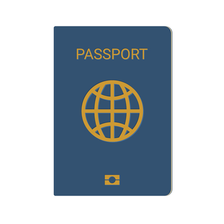 Vector illustration of passport isolated on a white background.のイラスト素材