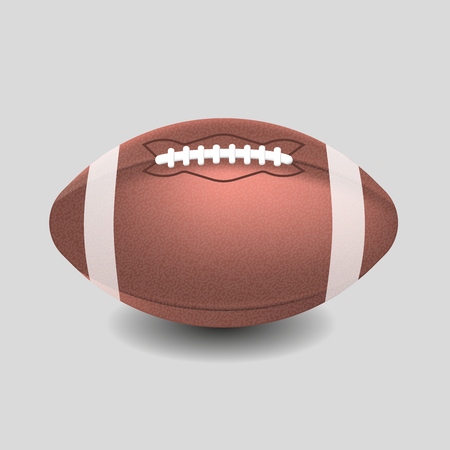 American football ball. Realistic vector illustration on light backgroundのイラスト素材