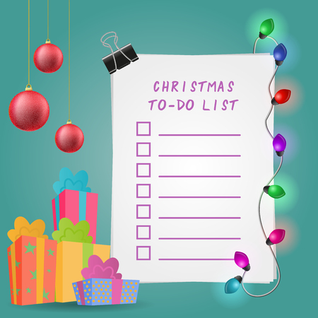 Christmas To-do list.のイラスト素材