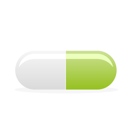 Flat pill icon isolated vector illustrationのイラスト素材