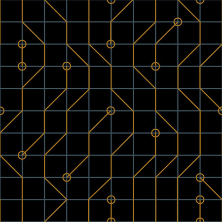 Seamless pattern of circuit board. Technology vector background