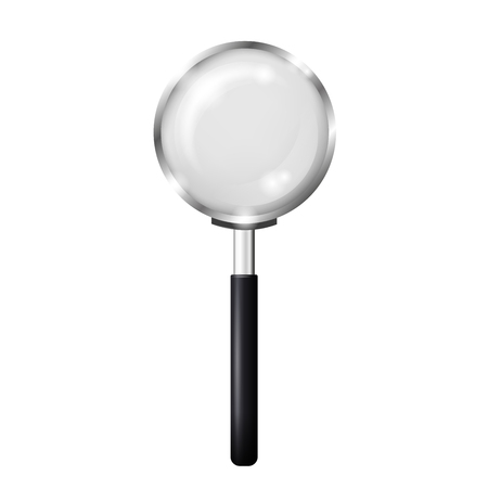 A magnifying glass. Ralistic vector illustration isolated on the white backgroundのイラスト素材