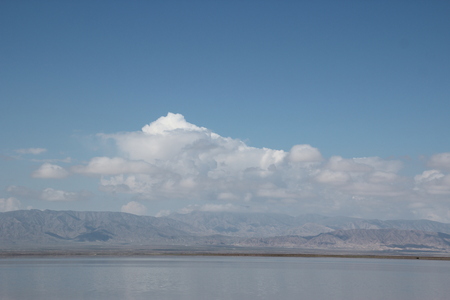 Beautiful scenery at a lakeの写真素材