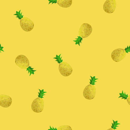 Vector Seamless Pattern with Pineapplesのイラスト素材