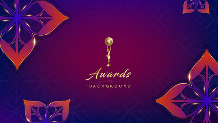 award, background, blue, post, trophy, abstract, golden, design, winner, concept, luxury, celebration, certificate, creative, banner, presentation, bollywood, templateのイラスト素材