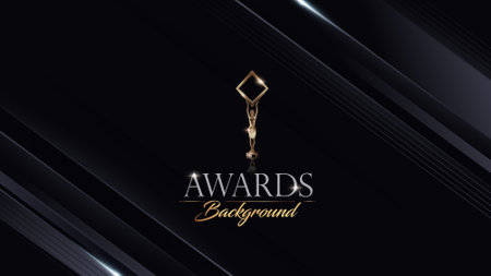 Modern Dark Black Slant Lines Luxury Background. Premium Award Background. Modern Abstract Design Template.のイラスト素材