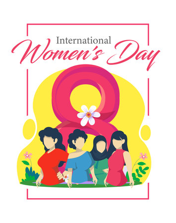 <p>Happy International Womens Day Template Design. Social Media Post Design. Womens Day. World Womens Day Festival Graphic. Inspiration Women Empowerment.</p>のイラスト素材