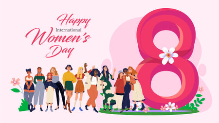 <p>Happy International Womens Day Template Design. Social Media Post Design. Womens Day. World Womens Day Festival Graphic. Inspiration Women Empowerment.</p>のイラスト素材