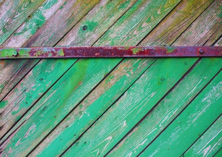 Green wood panel backgroundの写真素材