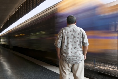 arrival of a trainの写真素材