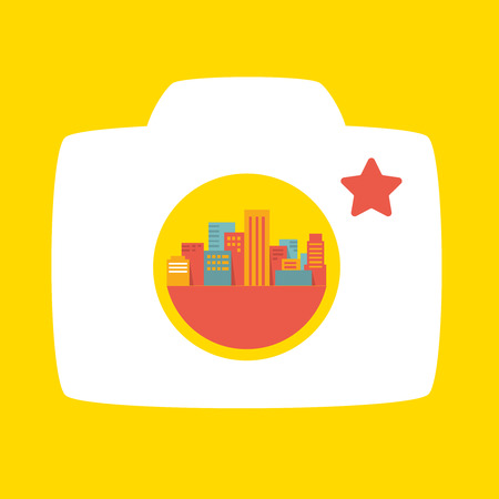 Colorful Illustration: Photo in a big cityのイラスト素材