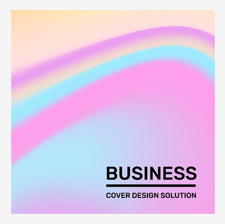 Vector creative rainbow color business abstract gradient illustration. Abstraction background in frame with header. Template composition design for web, site, print, poster, cardのイラスト素材