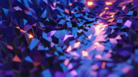 3d shine abstract blue color bokeh backgroundの写真素材