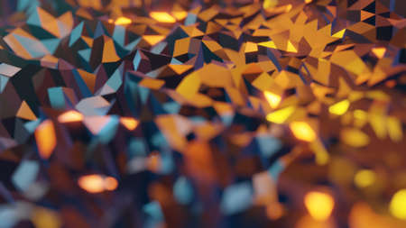 3d abstract golden background with colorful bokehの写真素材